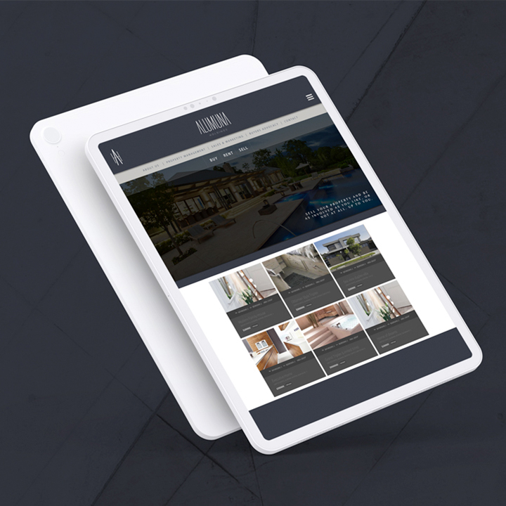 Alumuna iPad Website Design